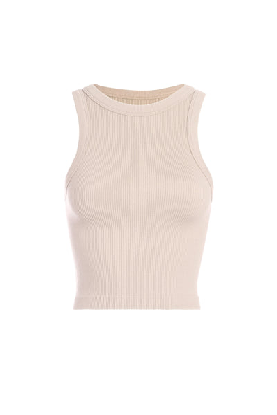 17437 SLIM RIBBED CROP TANK