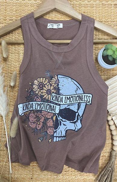 Kinda Emotional Kinda Emotionless Skull Tank WHOLESALE