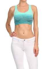 Teal Ombre Sports Bra