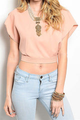 Peach Buckle Crop Top