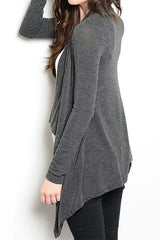 Grey Draped Cardigan