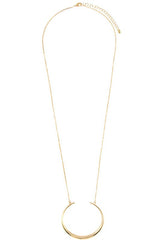 Curved Pendant Necklace
