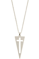 Silver Cross Pendant Necklace