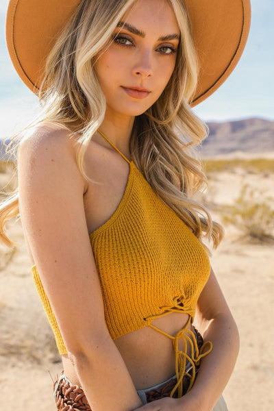 #175612 Boho Crop Top Halter