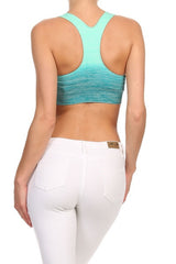 Teal Ombre Sports Bra