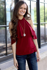 Lily Blouse in Maroon