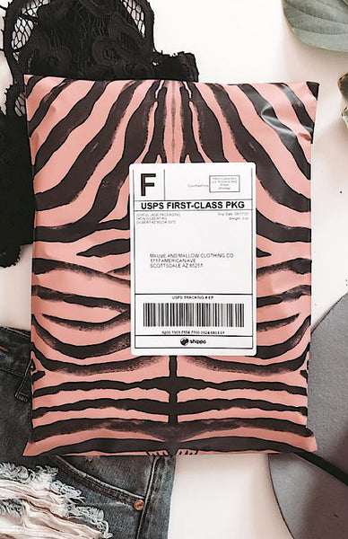 Pink Zebra Polymailers