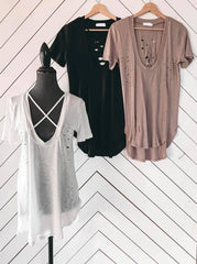 Heather Distressed Tee