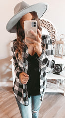 BLACK/WHITE BUFFALO PLAID FLANNEL