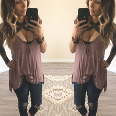 Mauve Twisted Tank