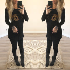 Leopard Pocket Blouse