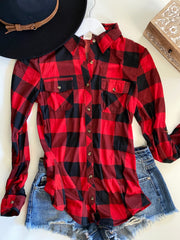 RED/BLACK BUFFALO PLAID FLANNEL