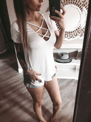 Comfy Criss Cross Tee