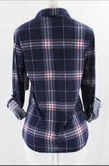 Slim Fit Flannel - Navy