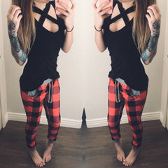 Plaid Joggers