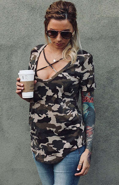 Lilliana Camo Tee