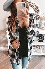 BLACK/WHITE BUFFALO PLAID FLANNEL