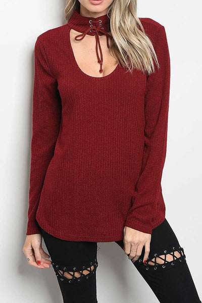Lara Top in Wine