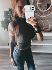 17362 HIGH NECK CROP TOPS