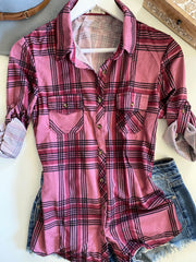 BLUSH/MAGENTA FLANNEL