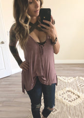 Mauve Twisted Tank