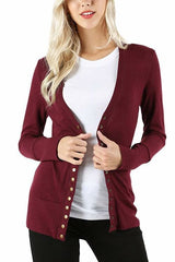 Leah Cardigan in Maroon