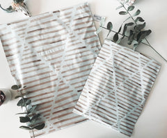 Neutral Earth Toned Bohemian Poly Mailers