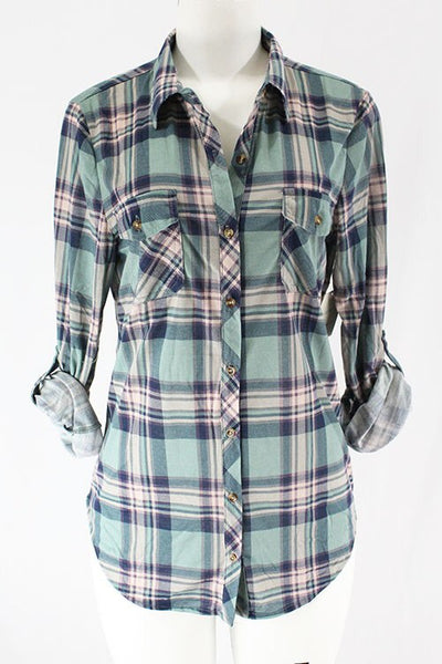 Sage Slim Fit Flannel