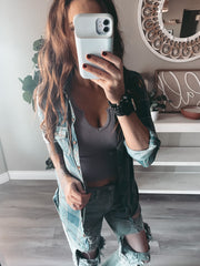 17379 RIBBED CROP TEE