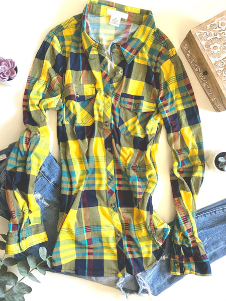 WHOLESALE 1324 YELLOW ELECTRIC FLANNEL