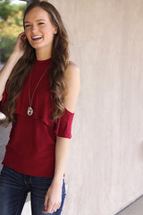 Lily Blouse in Maroon