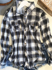 BLACK/WHITE FLANNEL