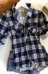 WHOLESALE 1324 NAVY/WHITE FLANNEL