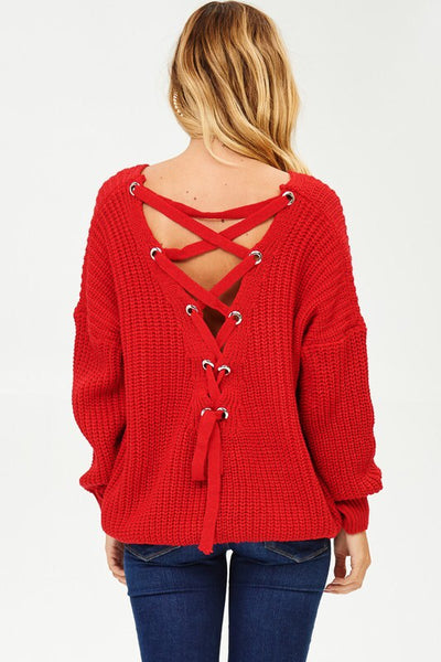 Athena Sweater in Red