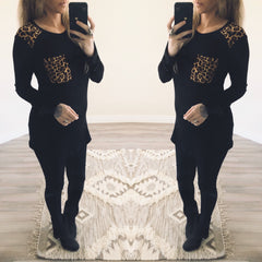 Leopard Pocket Blouse