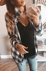 BLACK/WHITE FLANNEL